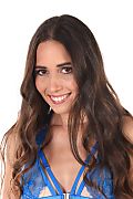 Sandra Lyd Blue Satin Ribbon istripper model